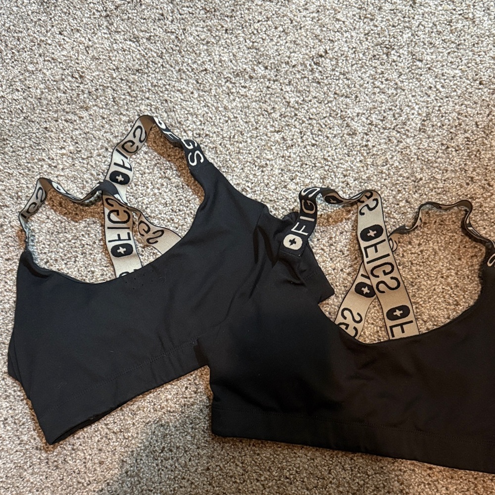 Figs Black Apparel with Logo Accents